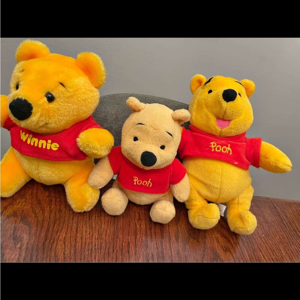 Winnie the Pooh Plush Toy Set - Yellow and Red